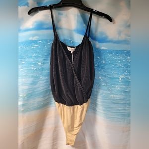 WAYF NWT  Black Bodysuit adjustable Straps Size Medium‎